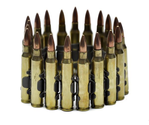 0.223 Cal Brass Real Bullet Wristband Black Metal Bracelet