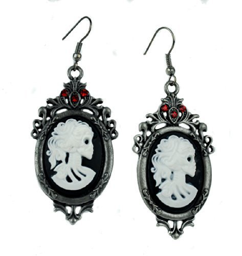 Bone Cameo Skeleton Gothic Earrings Cosplay