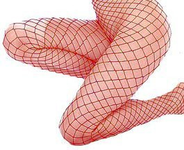 Red Fishnet Diamond Gothic Tights