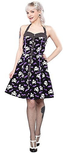 Sourpuss Peggy Bare Bones Bats Skulls Dress