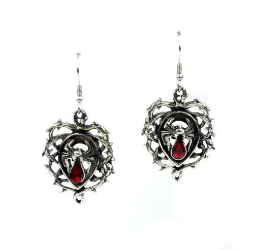 Thorn Vine Swarvoski Spider Gothic Earrings Cosplay