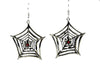 Red Stone Spider Web Gothic Earrings Cosplay