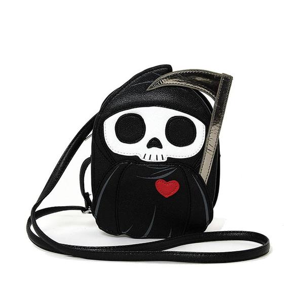 Grim Reaper Death with Scythe Cross Body Bag Purse
