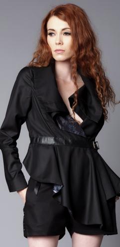 Widow by Lip Service Black & Lace & Cemetery Assassin Jacket Coat