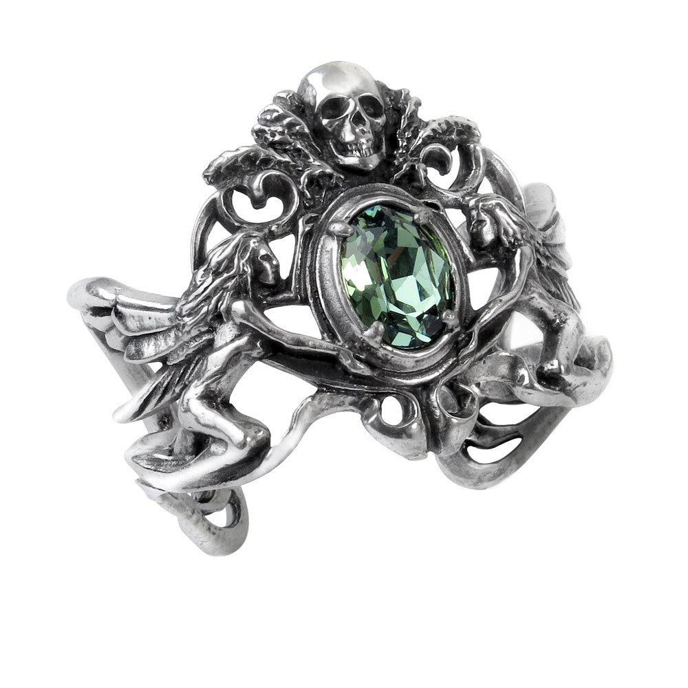 Alchemy Gothic La Fleur de Baudelaire Fairies & Skull Bracelet Cuff