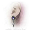 Alchemy Gothic My Soul From The Shadow Raven Skull Purple Cameo Earstuds Earrings
