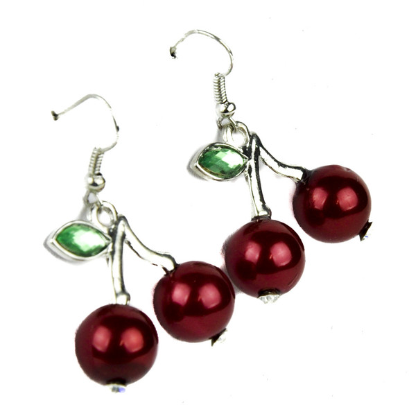 Sexy Cherry Earrings Elegant Rockabilly Jewelry