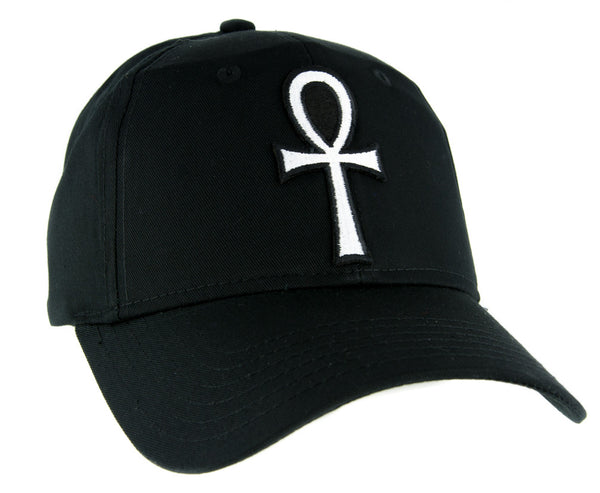 White Ankh Egyptian Hieroglyph Hat Baseball Cap Alternative Clothing Eternal Life