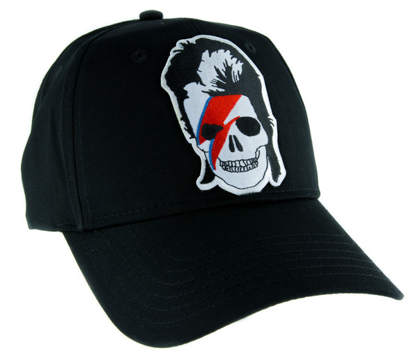 David Bowie Skull Lightining Bolt Hat Baseball Cap Gothic Ziggy Stardust