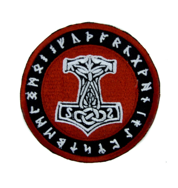 Mjonir Thor Mighty Hammer Patch Iron on Applique Alternative Clothing Viking