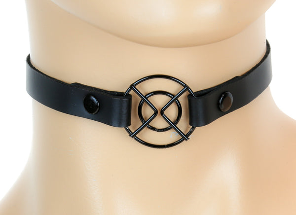 Black Sniper Crosshairs Sights Target Choker Cosplay Alternative Zodiac Killer