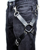 1 O Ring Black Leather Thigh Leg Harness