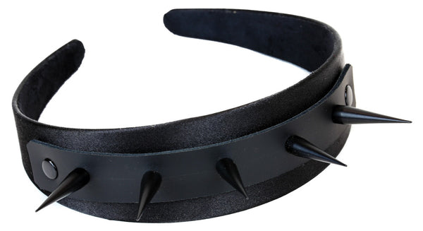 Heavy Metal Black Tall Spike Hair Headband Hairpiece Alternative Clothing Cosplay