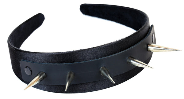 Heavy Metal Silver Tall Spike Hair Headband Hairpiece Alternative Clothing Cosplay