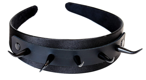 Black Metal Horn Spike Hair Headband Hairpiece Alternative Clothing Cosplay
