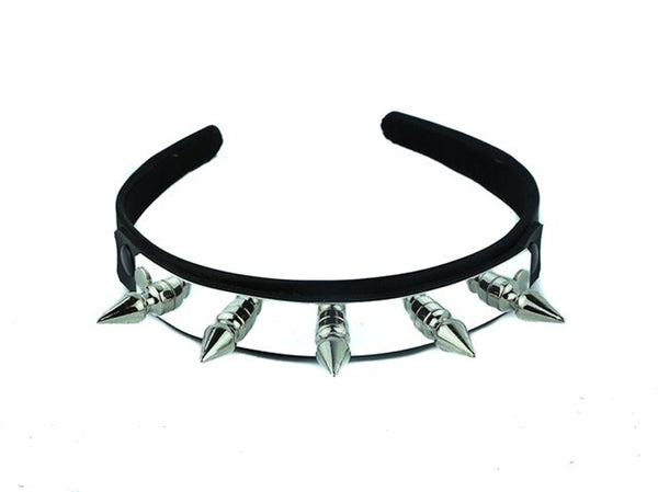 Spike & Metal Plate Headband Hair Hairpiece Alternative Cosplay