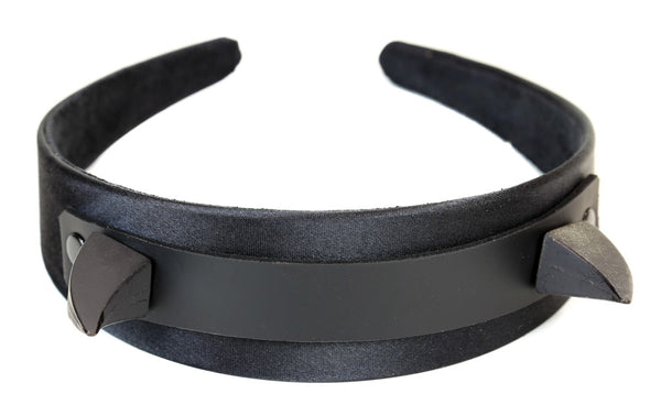 Black Devil Horns Claw Spike Hair Headband Hairpiece Alternative Clothing Cosplay