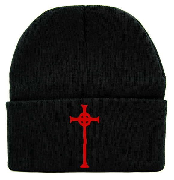 Red Vampire Hunter D Cross Tombstone Cuff Beanie Knit Cap Anime