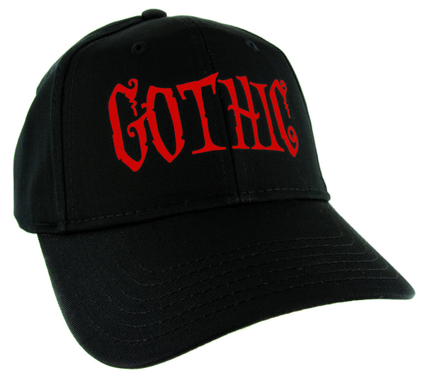 Red Gothic Horror Baseball Cap Tim Burton Style