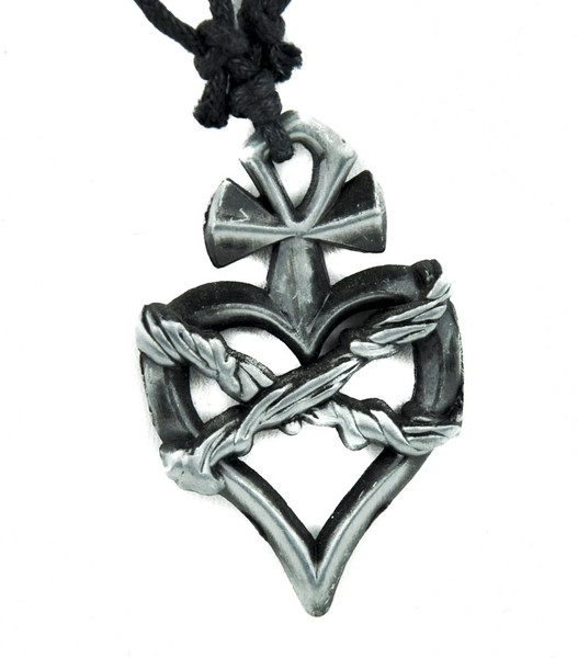 Sacred Heart Thorn Necklace Tattoo Jewelry