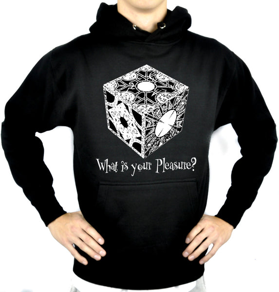 Puzzle Box "What is your Pleasure?" Pullover Hoodie Sweatshirt Horror Pinhead Hellraiser