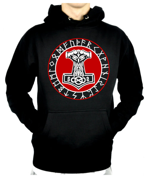 Norse Mythology Odin Viking Pullover Hoodie Sweatshirt Clothing Mjolnir Hammer