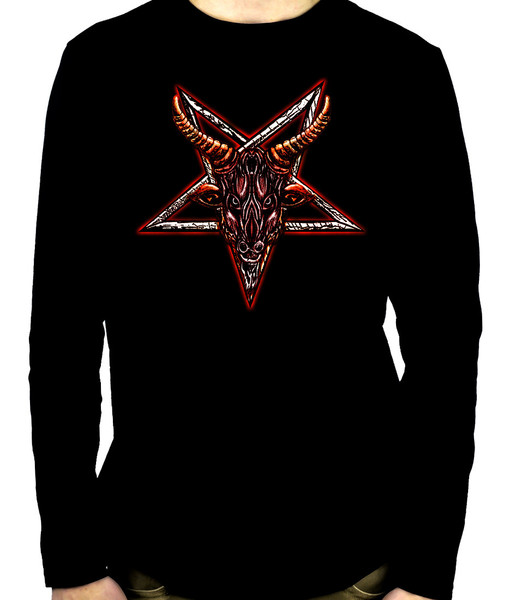 Sigil of Baphomet Sabbatic Goat Head Men's Long Sleeve T-Shirt