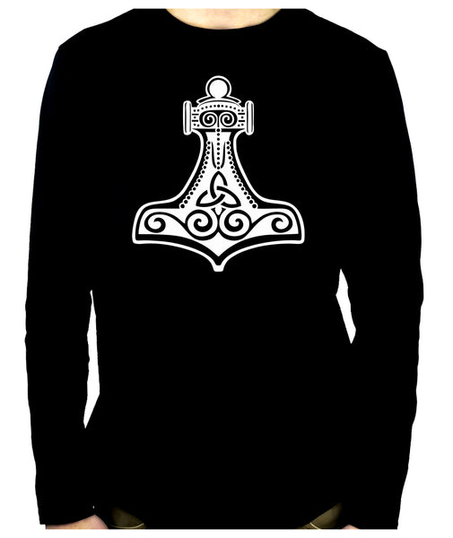 Mjolnir Thor's Hammer Men's Long Sleeve T-Shirt Norse Viking God