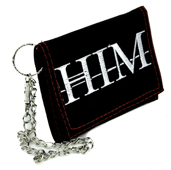 HIM Ville Valo Tri-fold Wallet w/ Chain Love Metal