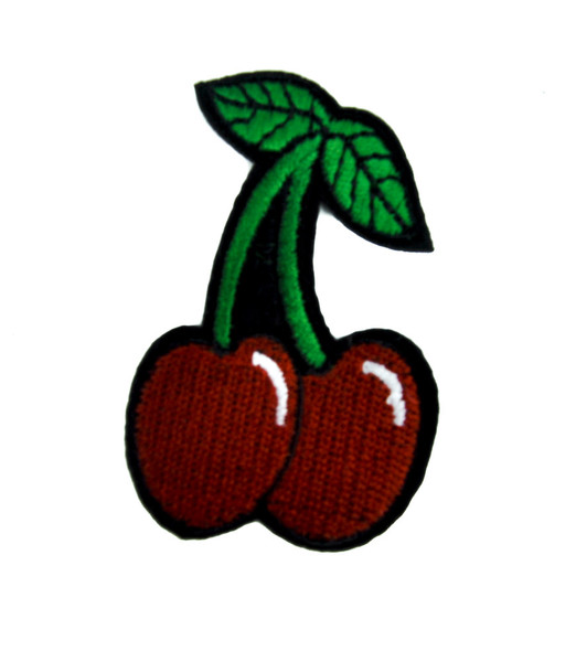 Sexy Stripper Cherry Patch Iron on Applique Rockabilly Clothing