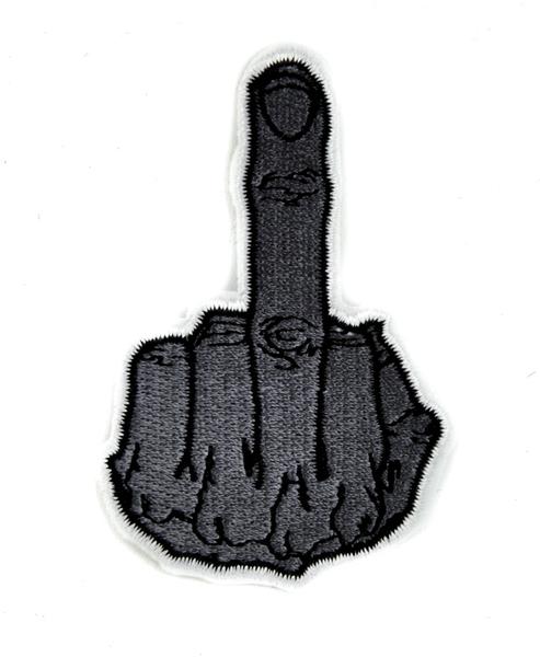 Middle Finger Patch Iron on Applique Skater Clothing DGK
