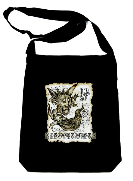 Necronomicon Demon Crossbody Sling Bag Book of the Dead Occult