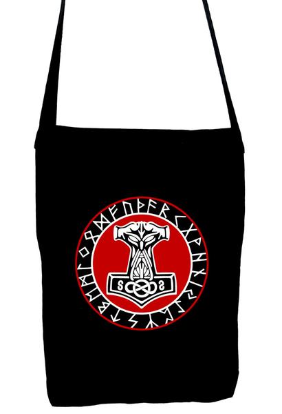 Norse Mythology Odin Viking Sling Bag Occult Clothing Mjolnir Hammer Book Bag