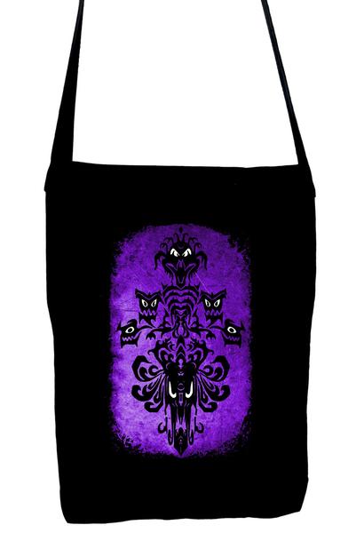 Haunted Mansion Wallpaper Ghoul Crossbody Sling Bag Dark Alternative