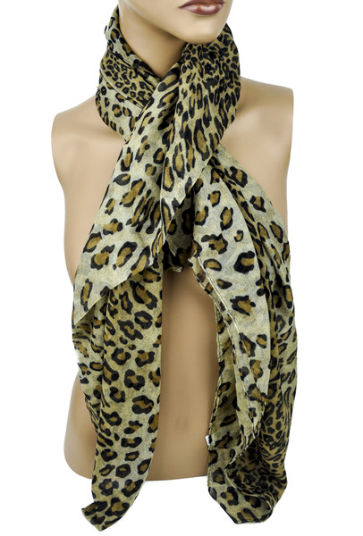 Leopard Print Design Scarf Rockabilly Clothing