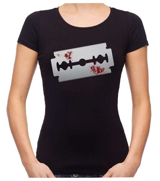 Bloody Razor Blade Women's Babydoll Shirt Top Suicide Prevention Awareness