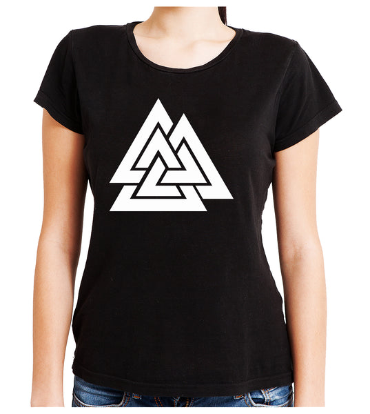 Norse Triangle Knot Women's Babydoll Shirt The Valknut Odin's Slain Warriors