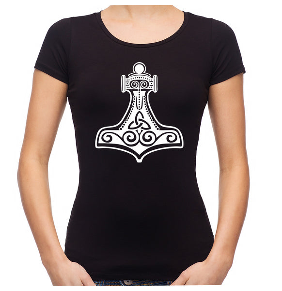 Mjolnir Thor's Hammer Women's Babydoll Shirt Norse Viking God