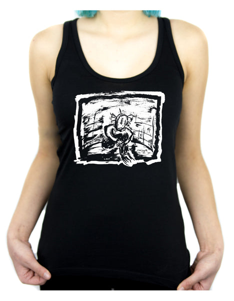 Sad & Lonely Depressed Ragdoll Women's Racer Back Tank Top Shirt