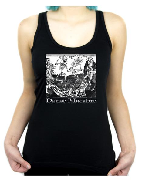 The Dance Of Death Danse Macabre Racer Back Tank Top Shirt Skeletons