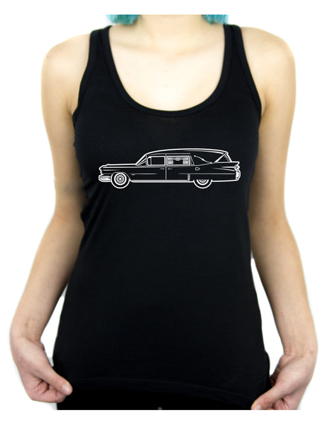 Hearse Funeral Car Racer Back Tank Top Shirt Dead Death