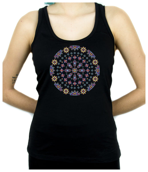 Gothic Stained Glass Window Women's Racer Back Tank Top Shirt